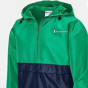 Green and blue Champion windbreaker no holes basically new.